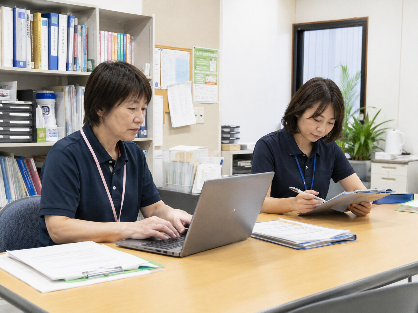ケアプラン作成の様子